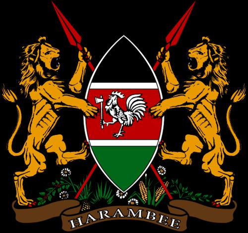 Rooster is in the national Coat of Arms Kenya