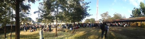 Line up voters in front of the polling station, Kenya 