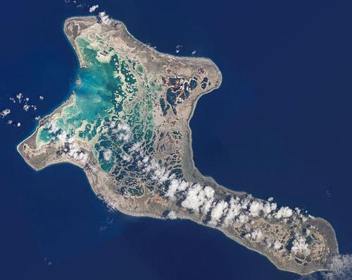 Satellite photo of Kiritimati (Christmas Island)