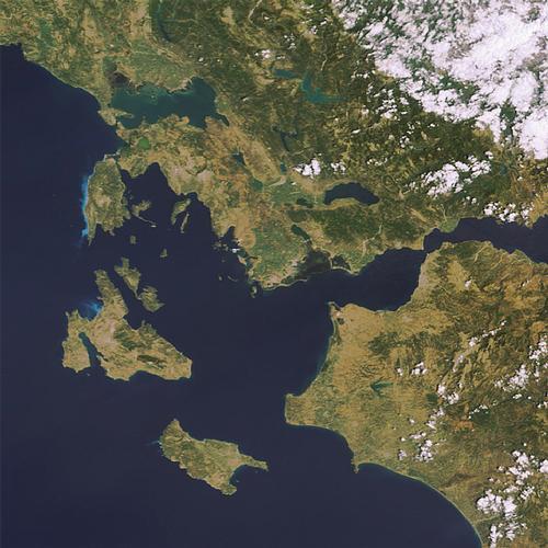 Ionian Islands Satellite Photo 