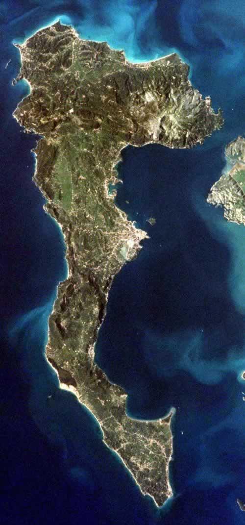 Corfu Satellite Photo