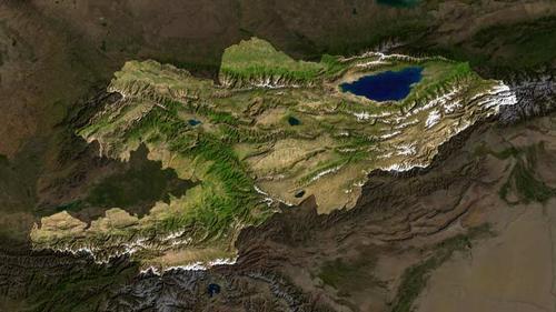 Kyrgyzstan Satellite Photo