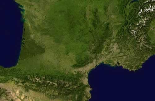 Southern France Satellite photo