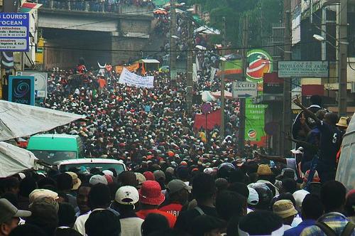 Protests in the capital of Madagascar, Antananarivo (2009)