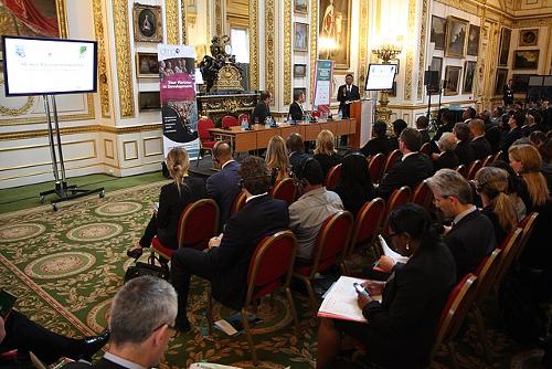 The President of Madagascar speaking at the UK-Madagascar Trade & Investment Forum in London, 19 November 2015
