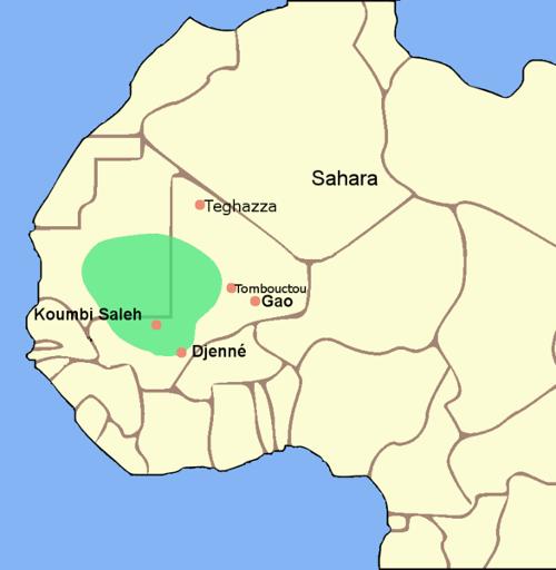 Map of the Kingdom of Ghana
