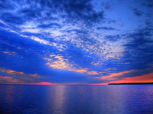 Sunset over Lake Winnipeg