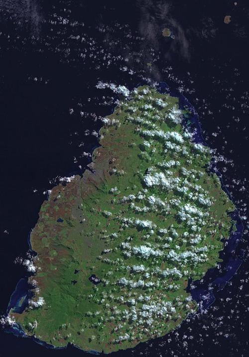 Mauritius Satellite Photo