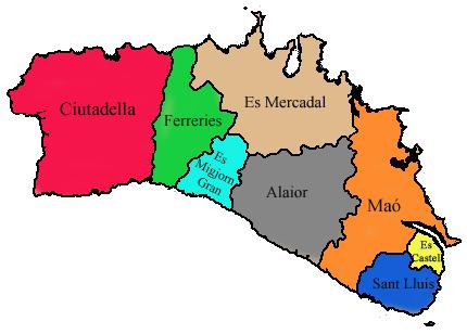 Municipalities of Menorca