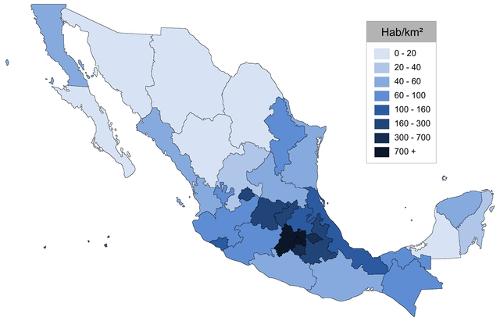 Population density Mexico