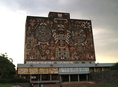 Building of the Universidad Nacional de Autónoma de México (UNAM), largest university in the world