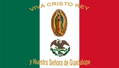  Flags such as this one were used by the Cristeros when resisting the secular government forces in the Cristero War, Mexico