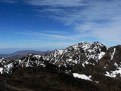 Tizi-n-Toubkal, highest mountain in Morocco