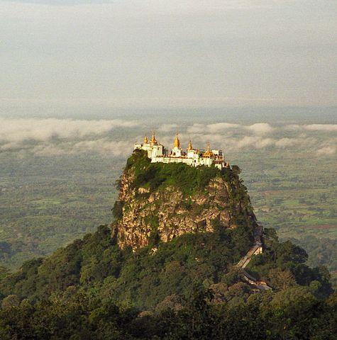 Temple on top of Taung Kalat mountain