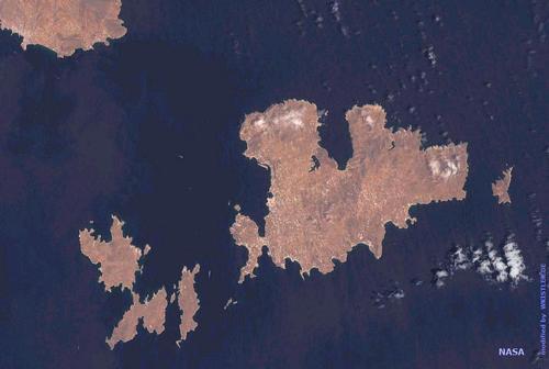 Mykonos Satellietfoto