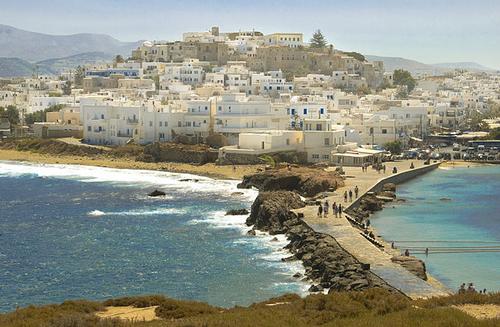 View of Naxos Town