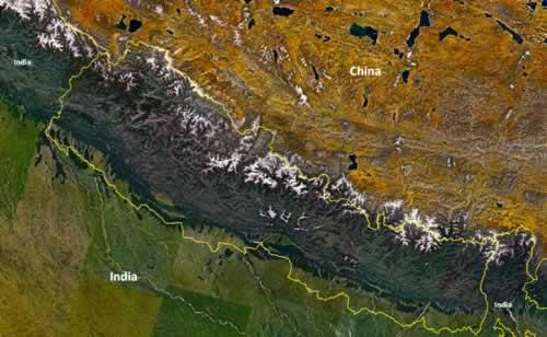 Nepal Satellite Photo