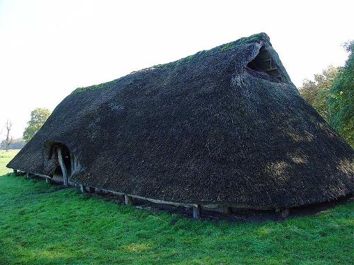 Reconstructed Iron Age farm on the Reijntjesveld in the Netherlands