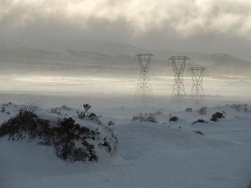 Snowy landscape New Zealand