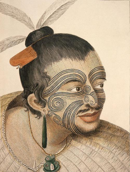 Maori facial tattoo, New Zaland