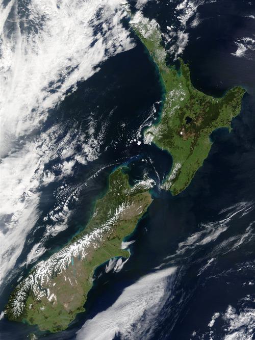 New Zealand Satellite Photo 