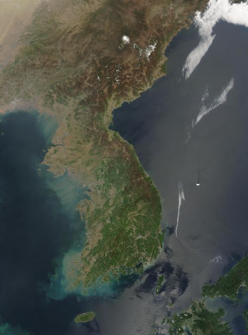 Korean Peninsula Satellite Photo