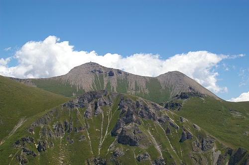 Highest mountains in North Macedonia Titov Vrv (left) and Mal Turcin (right)