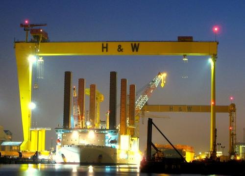 Harland and Wolff docks in Belfast