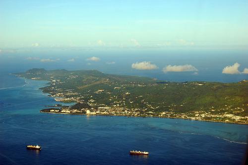 Aerial photo of Saipan, Northern Mariana Islands