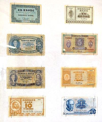 Old Norwegian banknotes