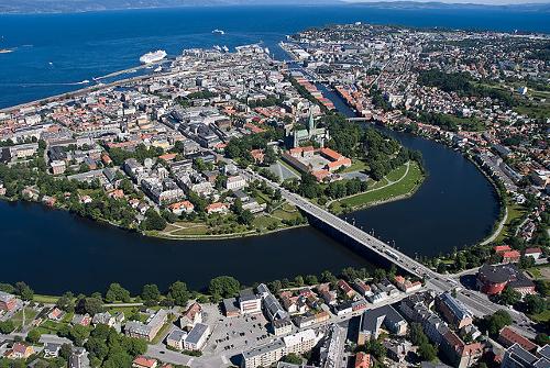 Aerial photo of Trondheim , Norway