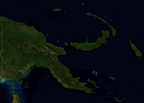 Papua New Guinea Satellite Photo