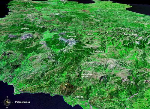 Satellite photo Peloponnese