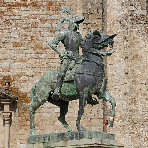  Equestrian statue of Francisco Pizarro in Trujillo, Cáceres, Spain