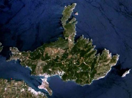 Poros Satellite Photo