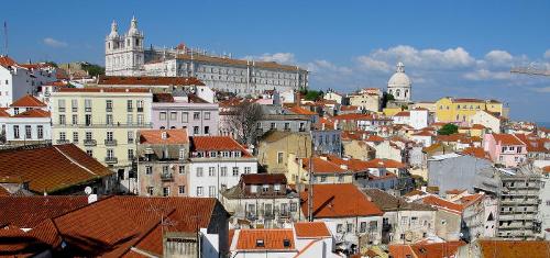 Alfama district in Lisbon, Portugal