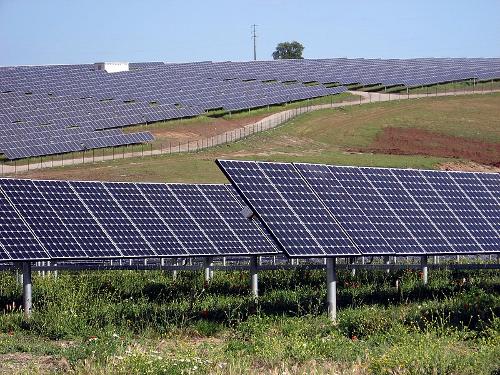 Solar power plant in Serpa, Portugal