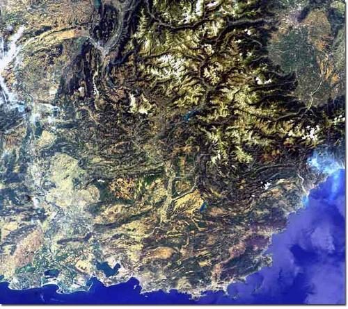 Provence, Alps, Cote d'Azur Satellite photo