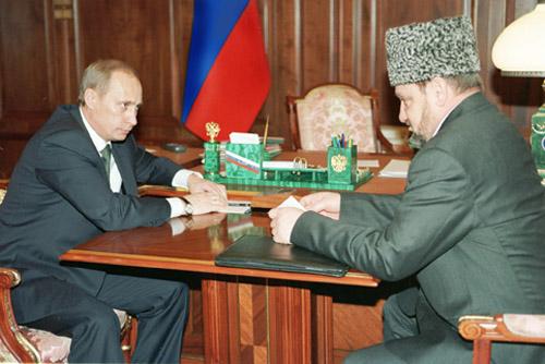 Putin meets Kadirov, Russia