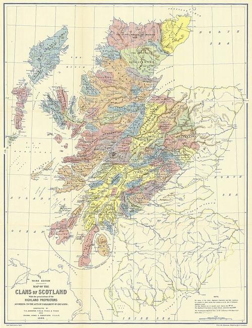 Map Clans of Scotland