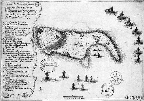 Map of the Ile de Goree 1677