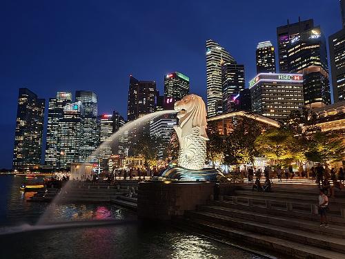 Singapore Skyline at Night