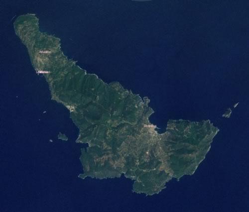 Skopelos Satellite Photo