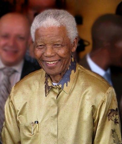 Nelson Mandela, first black president of South Africa