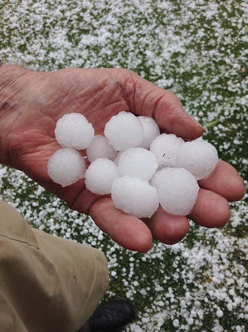 Handful of hailstones in Pretoria, Northern part ofSouth Africa