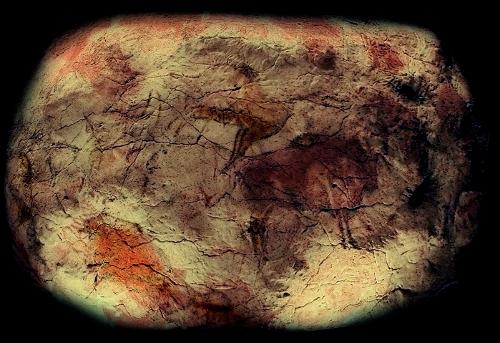 Prehistoric Rock paintings from Altamira, Spain