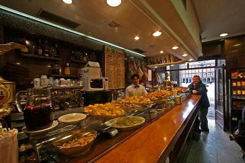 Tapas bar in Madrid, Spain