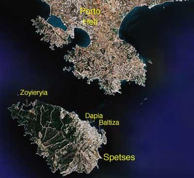 Spetses Satellite Photo