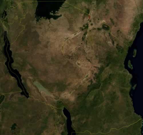 Tanzania Satellite photo