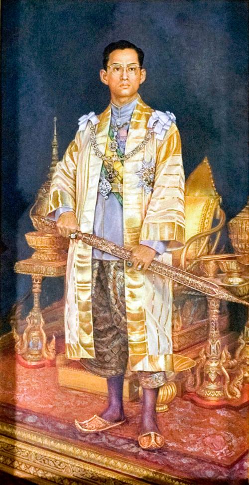 Portrait of King Bhumipol, Thailand